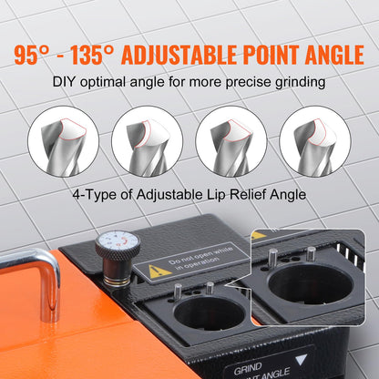 VEVOR Bohrerschleifer MR-13B Schärfmaschine 3-13mm verstellbar