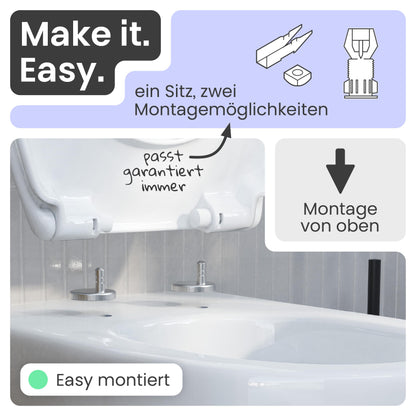 instmaier Alma WC-Sitz mit Absenkautomatik - Oval, Weiss