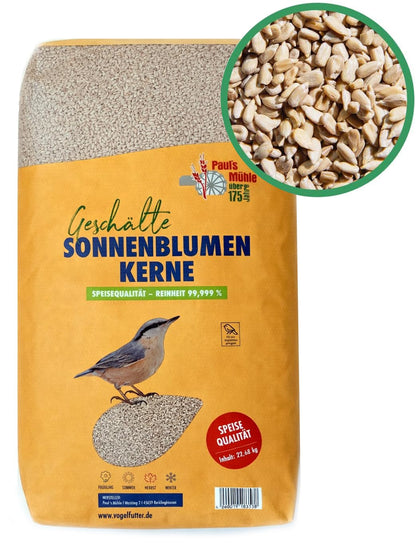 Paul's Mühle Sonnenblumenkerne geschält Vogelfutter 22,68 kg
