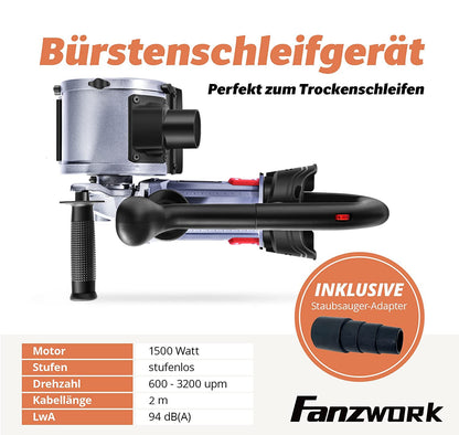 FANZWORK V2 Satiniermaschine 1500W - Oberflächenrenovierung
