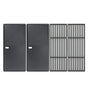 GFTIME Gusseisen Grillrost und Grillplatte Set 43 x 72,5 cm – zwei Roste und zwei Platten aus emailliertem Gusseisen