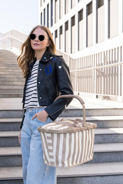 reisenthel carrybag summerstripes coffee Einkaufskorb 22 l