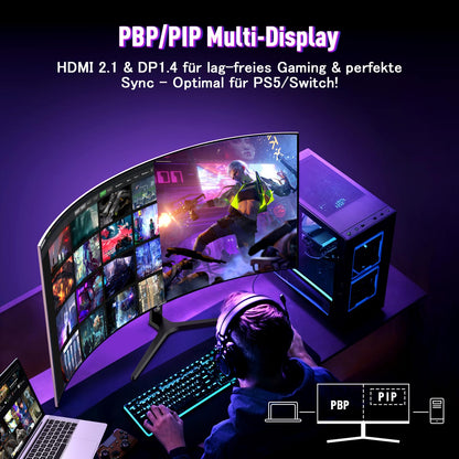 Amzfast AMZG34C5QPro Curved Gaming Monitor - 34 Zoll 240Hz