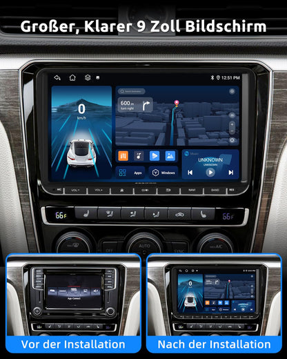 Essgoo Android 14 Autoradio 9 Zoll VW Golf 5/6 - Carplay 4+64G