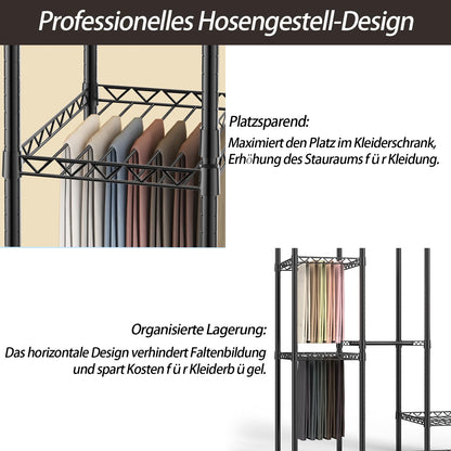 AQRA Offener Kleiderschrank, Kleiderständer System – Schwarz