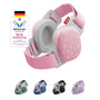 Alpine Muffy Baby Comfort Kapselgehörschutz für Babys, Herzen, flache Ohrmuscheln und verstellbares Klett-Kopfband