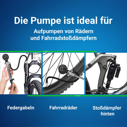 Optio Cycle Dämpferpumpe 600 PSI – Federgabelpumpe mit Manometer