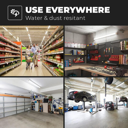 HOFTRONIC LED Feuchtraumleuchte 150cm IP65 4000K – 12er Pack