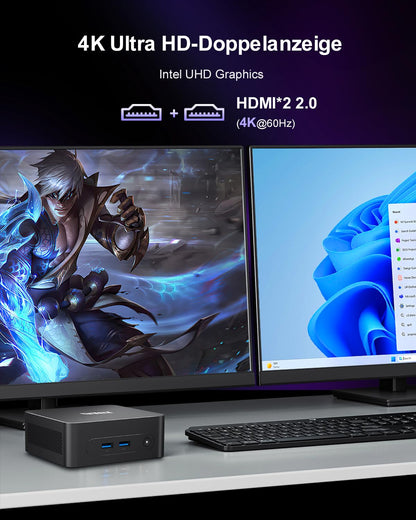 Ninkear Mini PC N100 - 16GB RAM 512GB SSD für Büro & Heim