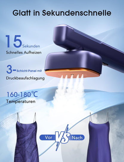 Sundu Dampfglätter 2-in-1 Reisebügeleisen LDYD-1002 mit LED-Anzeige