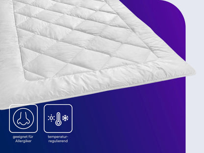 Traumnacht Kamelhaardecke Winterdecke – 155x220 cm Weiss