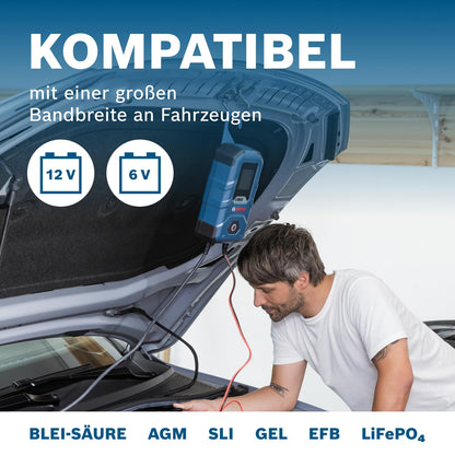 Bosch C80-Li Batterieladegerät 15A - 6V/12V & Lithium (LiFePO4)