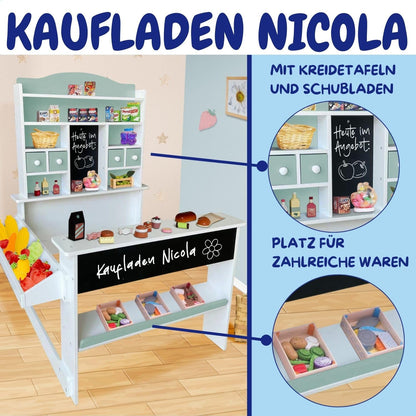 Coemo Kaufladen Nicola Kinder Kaufmannsladen Holz - Grün