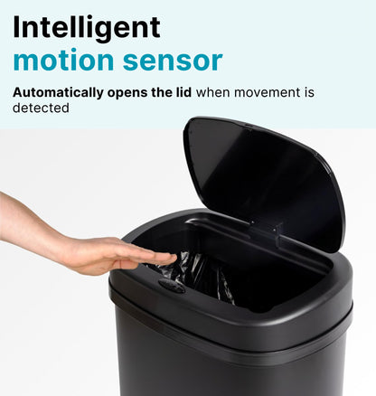 Five Stars® Sensor-Mülleimer 60L Edelstahl Schwarz