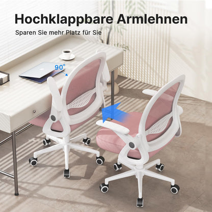 naspaluro Ergonomischer Netz-Schreibtischstuhl – Rosa