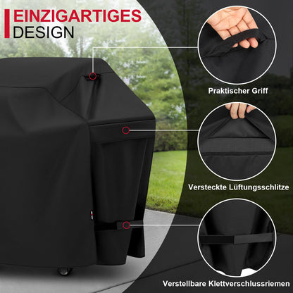 Unicook Grillabdeckung 140 cm wasserdicht, Grillhaube für Gasgrill