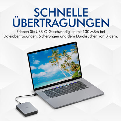 LaCie Mobile Drive Moon 2TB Externe Festplatte - silber