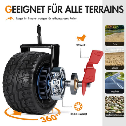 Portal Bollerwagen faltbar XXXL – 600L Volumen, 180kg Last