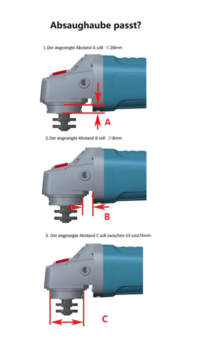 FANZTOOL Absaughaube 230mm für Winkelschleifer - Trennen