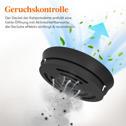 Lifewit Katzenklo Blumentopf Versteckte Katzentoilette XXL - Schwarz