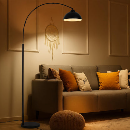 LuminexDesigns Bogenlampe Stehlampe Wohnzimmer - Schwarz