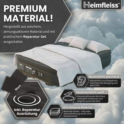 Heimfleiss® Luftmatratze selbstaufblasend 2 Personen 150x200 cm