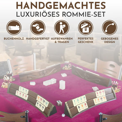 Helena Wood Art Okey Rummy Set Oval – Luxus Edition