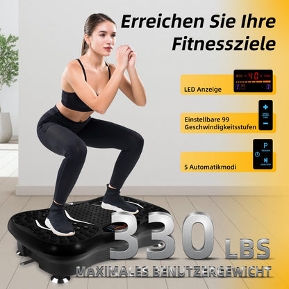 EVOLAND Vibrationsplatte 3D E1209 mit Bluetooth und Widerstandsbändern
