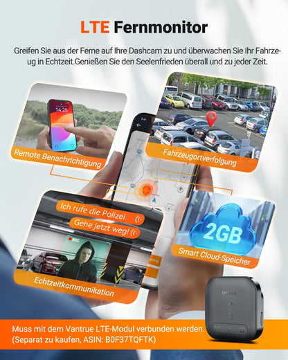 VANTRUE N5S 4-Kanal Dashcam STARVIS 2 – 2.7K Vorne