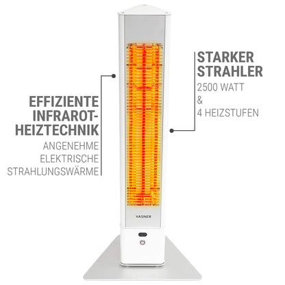 VASNER HeatTower Infrarot Standheizstrahler 2500W Terrasse