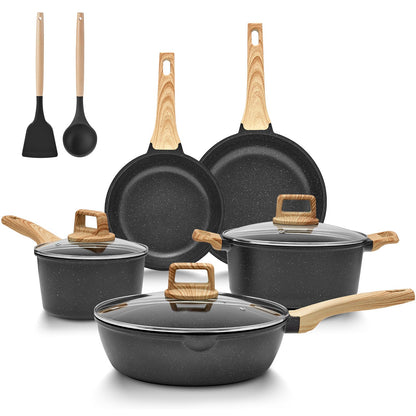 BLAZANT Granit Antihaft Induktions Töpfe und Pfannen Set 10-tlg.