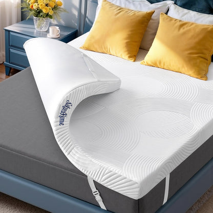 SakuraHome Matratzentopper 160x200 cm Gel-Memory-Schaum H2/H3, 8 cm