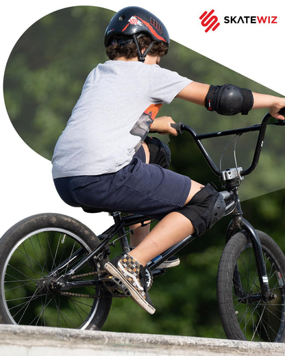 SKATEWIZ Smash Protektoren-Set Erwachsene, Grösse L/XL, Schwarz
