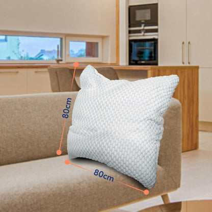MKS Kopfkissen 80x80 ergonomisches Memory-Foam-Kissen mit Gel