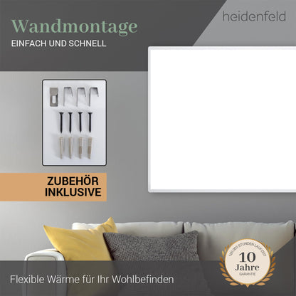 Heidenfeld HF-HP100-3 Infrarotheizung – 1000 Watt Elektroheizung