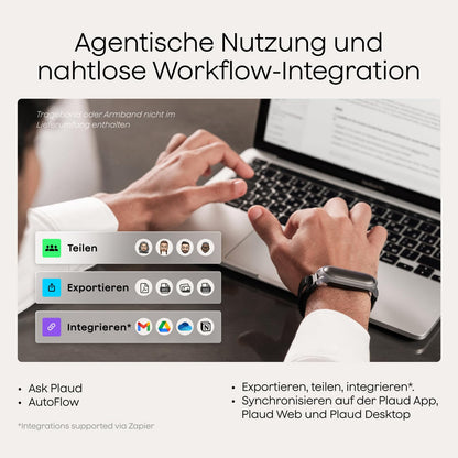 Plaud NotePin KI-Sprachrekorder, 64 GB, 112 Sprachen, Kosmisches Grau