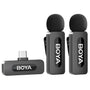 BOYA BY-V20 kabelloses USB-C Ansteckmikrofon mit 2 Sendern