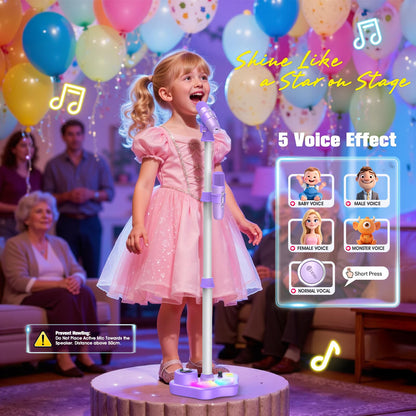 Dislocati Karaoke Maschine Kinder DM507 mit 2 Bluetooth-Mikrofonen