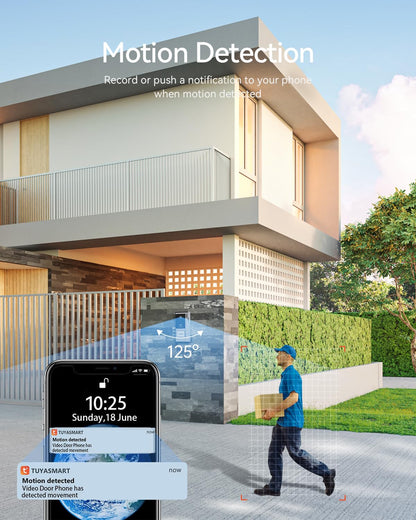 TMEZON WLAN IP 1080P Video Türsprechanlage 2-Familienhaus - 7'' Touch