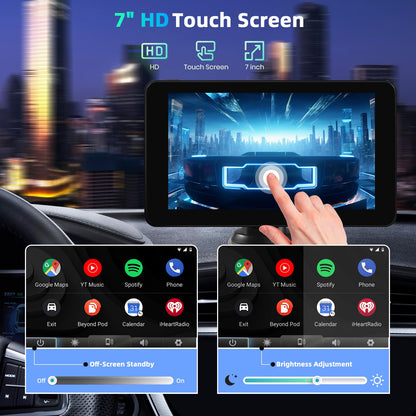 Universal Wireless Carplay Android Auto Display - 7 Zoll