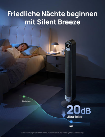 Dreo Smart 20dB Turmventilator – Leiser, Sprachsteuerung