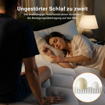 TXO Taschenfederkernmatratze 140x200 cm, H3, 7-Zonen, 25 cm hoch