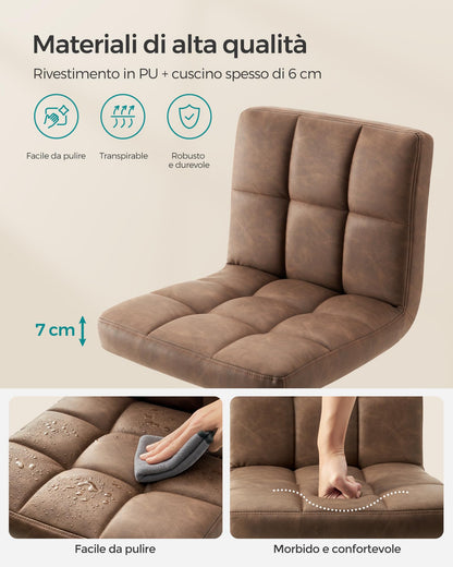 SONGMICS LJB064K02 Barhocker 2er Set - Walnussbraun