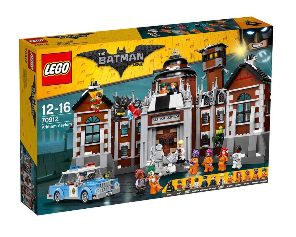 LEGO The Batman Movie 70912 Bausatz - Arkham Asylum: Detailliertes, mehrfarbiges Backsteingebäude zum Bau eines Spiel- und Ausstellungsmodells.