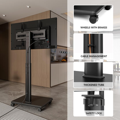 Universal Rollbarer Boden-TV-Ständer - 27-65 Zoll TVs