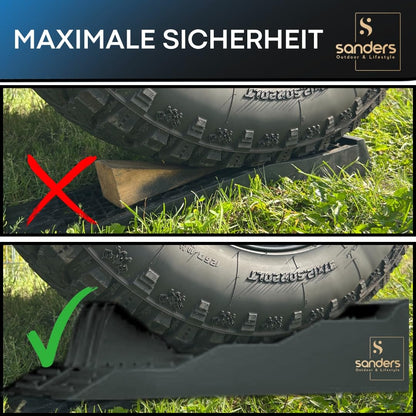 Sanders Robuste Auffahrkeile Wohnmobil mit Stopper - 2er Set