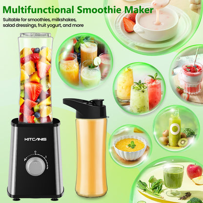 Kitcanis 3-in-1 Standmixer BL05E, 800 W Smoothie Maker mit Mahlbecher