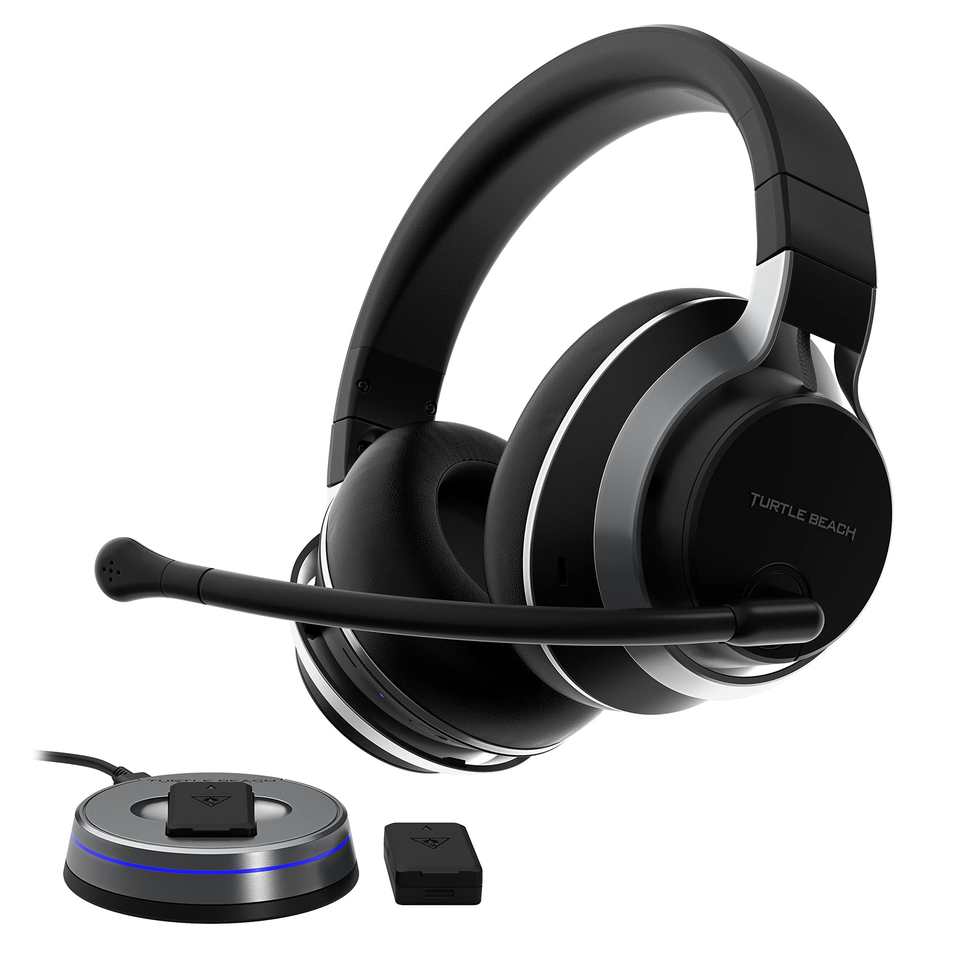 Turtle Beach Stealth Pro Kabelloses Gaming Headset Multiplattform, schwarzes Over-Ear mit Bügelmikrofon für drahtloses Audio & Chat.