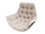 Bjird Hängesessel Kissen, Sitzauflage für Polyrattan & Rattan, Beige – rundes Kissen aus Ökoleinen