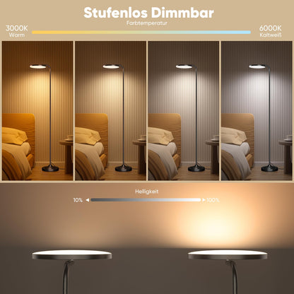SIBRILLE LED Stehlampe 36W, dimmbar mit Fernbedienung Deckenfluter